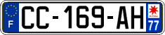 French license plate, SIV (ordinary)