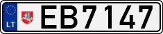 License plate of Lithuania, Electric vehicles