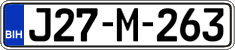 License plate of Bosnia and Herzegovina, Regular plates