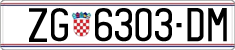 License plate of Croatia, Regular plates