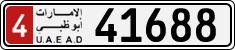 License plate of the UAE, Abu Dhabi, Cars