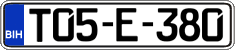 License plate of Bosnia and Herzegovina, Regular plates