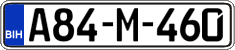 License plate of Bosnia and Herzegovina, Regular plates