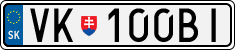 License plate of Slovakia, Cars