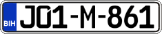 License plate of Bosnia and Herzegovina, Regular plates