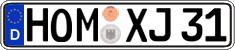German license plate, Regular plates