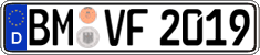 German license plate, Regular plates
