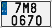 License plate of the Czech Republic, Cars (2001)