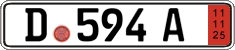 German license plate, Export transit plates