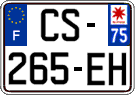 French license plate, SIV (ordinary)