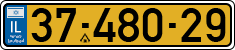 License plate of Israel, Regular plates
