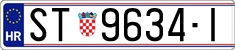 License plate of Croatia, Regular plates