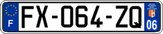 French license plate, SIV (ordinary)