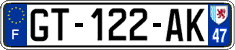 French license plate, SIV (ordinary)