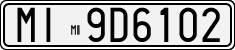 License plate of Italy, Cars (1927 year series)