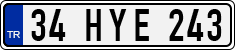 License plate of Turkey, Regular plates