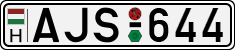 license plates of Hungary, Cars (1990)