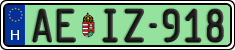 license plates of Hungary, Regular plates (2022)