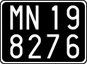 License plate of Italy, Cars (1927 year series)