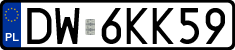 License plates of Poland, Regular car plates