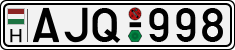 license plates of Hungary, Cars (1990)