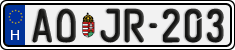 license plates of Hungary, Regular plates (2022)