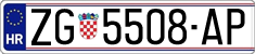 License plate of Croatia, Regular plates
