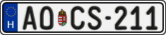 license plates of Hungary, Regular plates (2022)