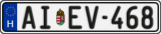 license plates of Hungary, Regular plates (2022)