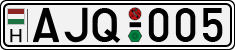 license plates of Hungary, Cars (1990)