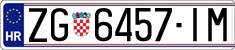 License plate of Croatia, Regular plates