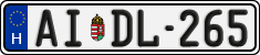 license plates of Hungary, Regular plates (2022)