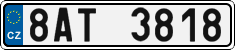 License plate of the Czech Republic, Cars (2001)