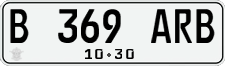 License plate of Indonesia, Regular plates