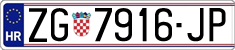 License plate of Croatia, Regular plates
