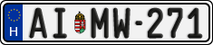 license plates of Hungary, Regular plates (2022)