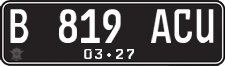 License plate of Indonesia, Regular plates