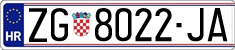 License plate of Croatia, Regular plates
