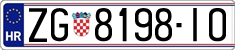 License plate of Croatia, Regular plates