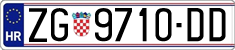 License plate of Croatia, Regular plates