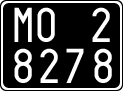 License plate of Italy, Cars (1927 year series)