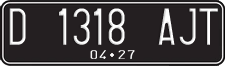 License plate of Indonesia, Regular plates