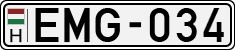 license plates of Hungary, Cars (1990)