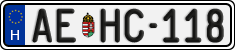 license plates of Hungary, Regular plates (2022)