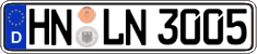 German license plate, Regular plates