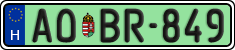 license plates of Hungary, Regular plates (2022)
