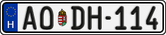 license plates of Hungary, Regular plates (2022)