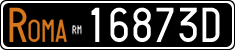 License plate of Italy, Cars (1927 year series)