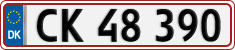 License plate of Denmark, Regular plates
