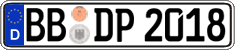 German license plate, Regular plates
